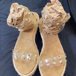 INC International Concepts Clear Studded Sandals